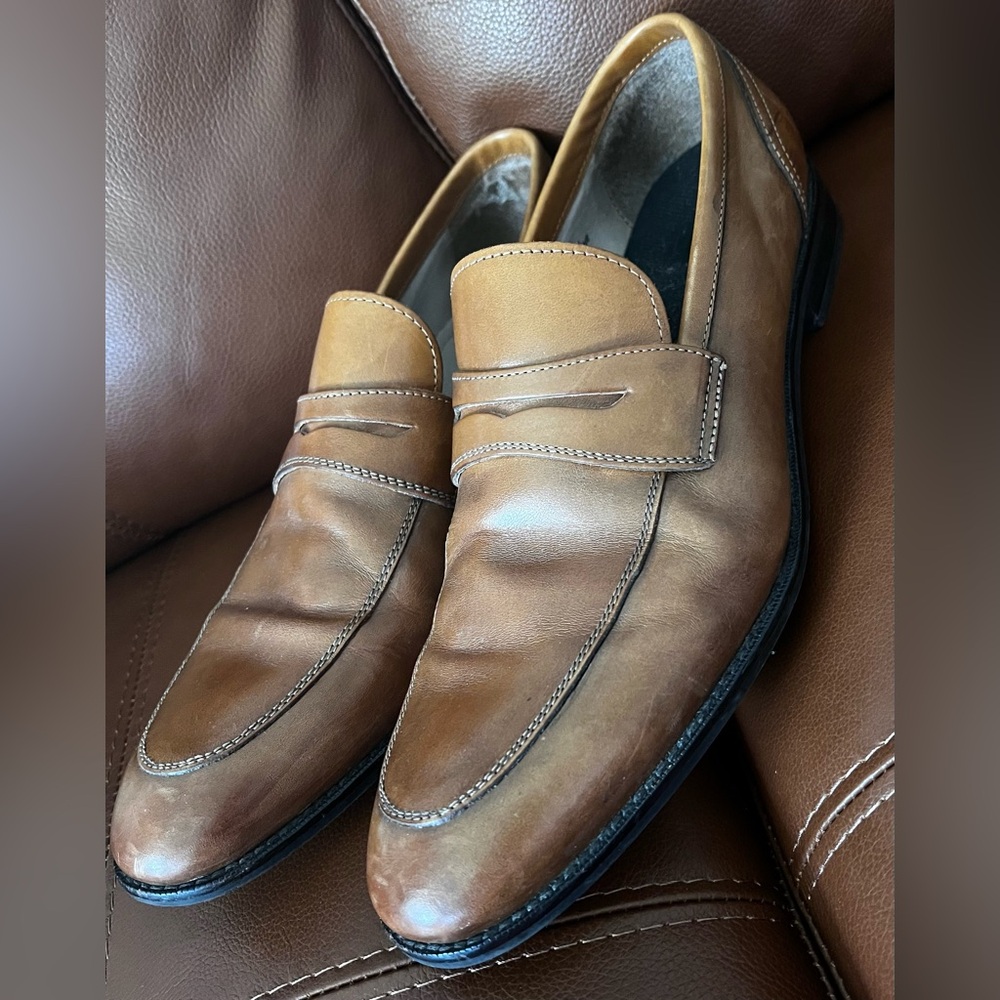 EUC Joseph Abboud Clarence Men’s Tan Loafers, 9.5